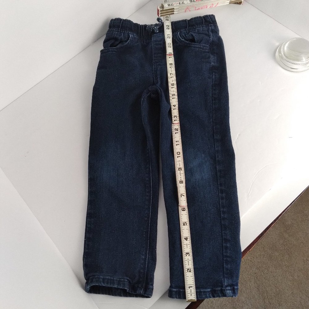 Drk Wash Jeans (4T Boys) Elastic Waist, Stretch, Jumping Beans